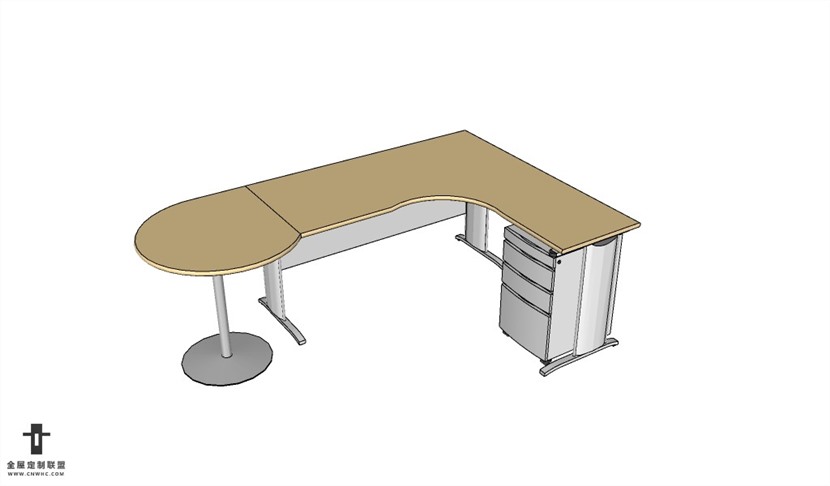 SketchUp精品办公桌模型草图大师办公桌模型下载-002SKP模型