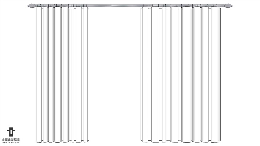 SketchUp草图大师精品布艺窗帘模型下载-407SKP模型