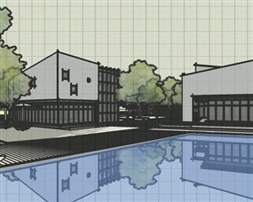 SketchUp Styles Builder草图大师风格模板083