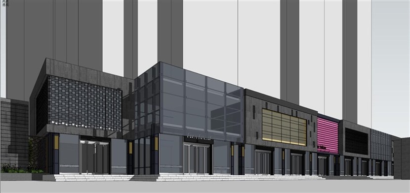 南大门及商业SketchUp建筑设计方案模型下载406