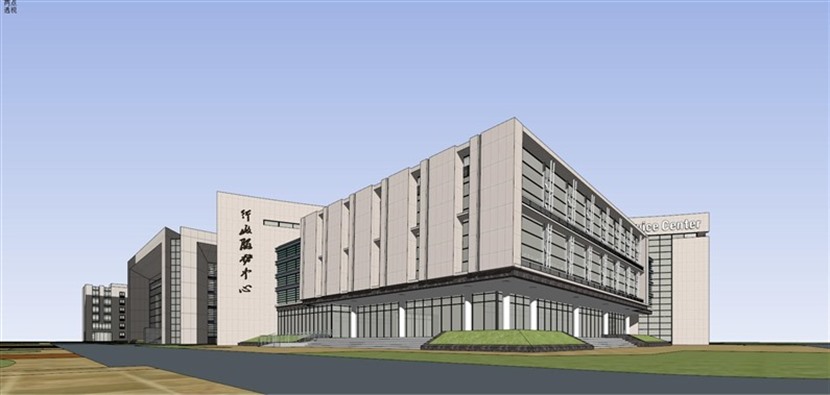 蒙城行政中心政府办公楼SketchUp建筑设计方案模型下载401