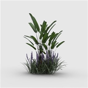 Vray&Enscape双材质景观花草植物SketchUp模型下载031