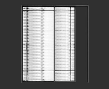 推拉门SketchUp草图大师SU模型下载0022