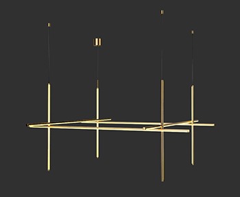 吊灯照明灯具SketchUp草图大师SU模型下载0186