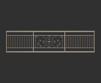 铁艺栏杆SketchUp草图大师SU模型下载202307356