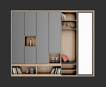 鞋柜SketchUp草图大师家具SU模型下载202305767