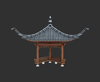 仿古建筑廊架亭廊亭子SketchUp草图大师SU模型下载202307785