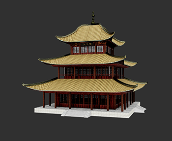 仿古建筑廊架亭廊亭子SketchUp草图大师SU模型下载202307838