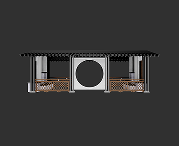 廊架亭廊SketchUp草图大师SU模型下载202308224