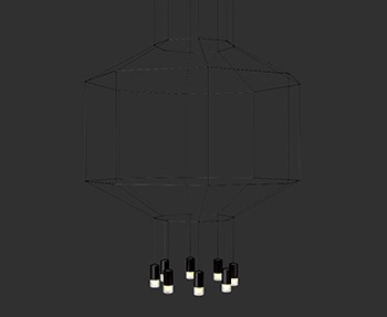 吊灯照明灯具SketchUp草图大师SU模型下载0161