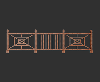 栏杆围栏SketchUp草图大师SU模型下载202306556