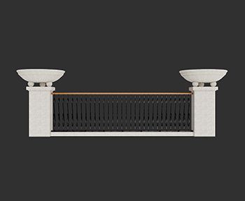 栏杆围栏篱笆SketchUp草图大师SU模型下载202306627