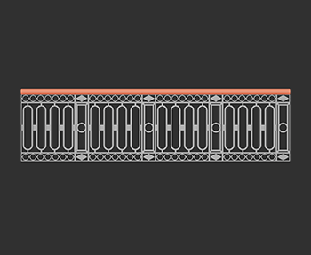 铁艺栏杆SketchUp草图大师SU模型下载202307363