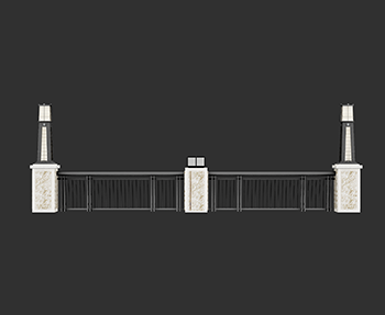 铁艺栏杆SketchUp草图大师SU模型下载202307369