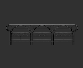 铁艺栏杆SketchUp草图大师SU模型下载202307370