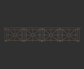 铁艺栏杆SketchUp草图大师SU模型下载202307379