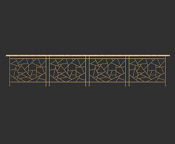 铁艺栏杆SketchUp草图大师SU模型下载202307388