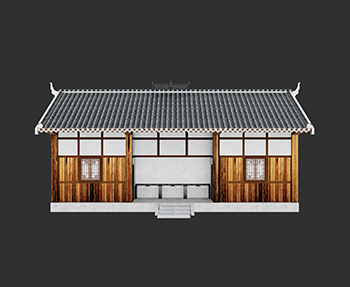 仿古建筑公共卫生间公共厕所SketchUp草图大师SU模型下载202308439