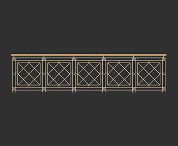 铁艺栏杆SketchUp草图大师SU模型下载202307395