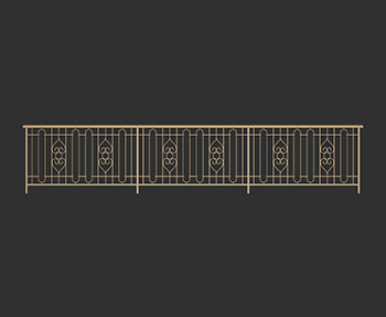 铁艺栏杆SketchUp草图大师SU模型下载202307398