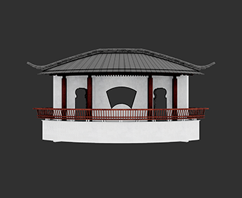 仿古建筑廊架亭廊亭子SketchUp草图大师SU模型下载202307754