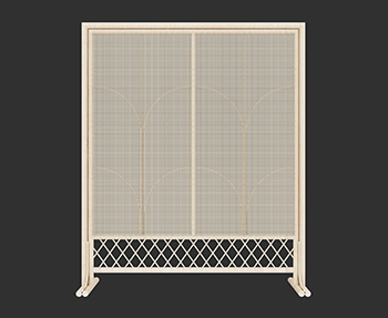 屏风隔断SketchUp草图大师SU模型下载202303101