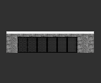 新中式景墙围墙SketchUp草图大师SU模型下载202307113