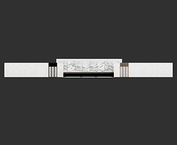 新中式景墙围墙SketchUp草图大师SU模型下载202307274