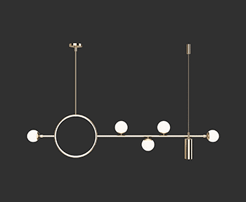 吊灯照明灯具SketchUp草图大师SU模型下载202408064