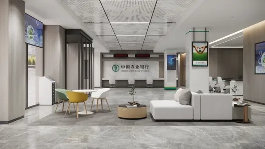 Enscape银行大厅场景SketchUp草图大师模型下载1332